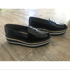 Aldo Black Platform Loafers